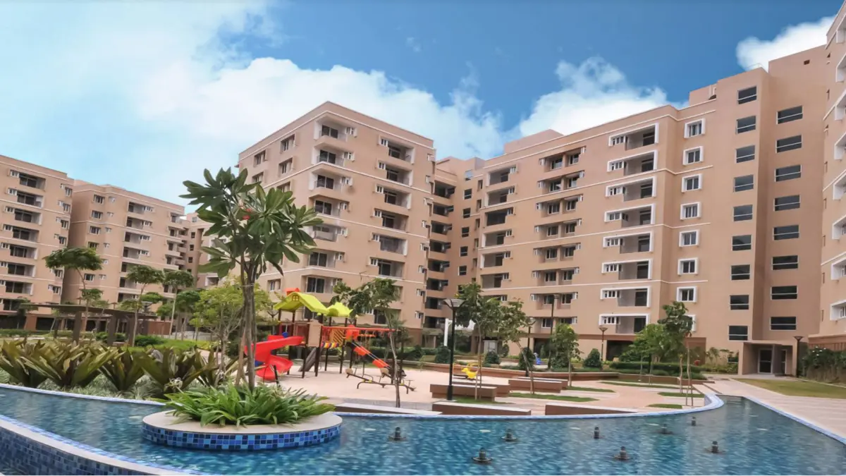 Brigade KIADB Township swimming pool and play area